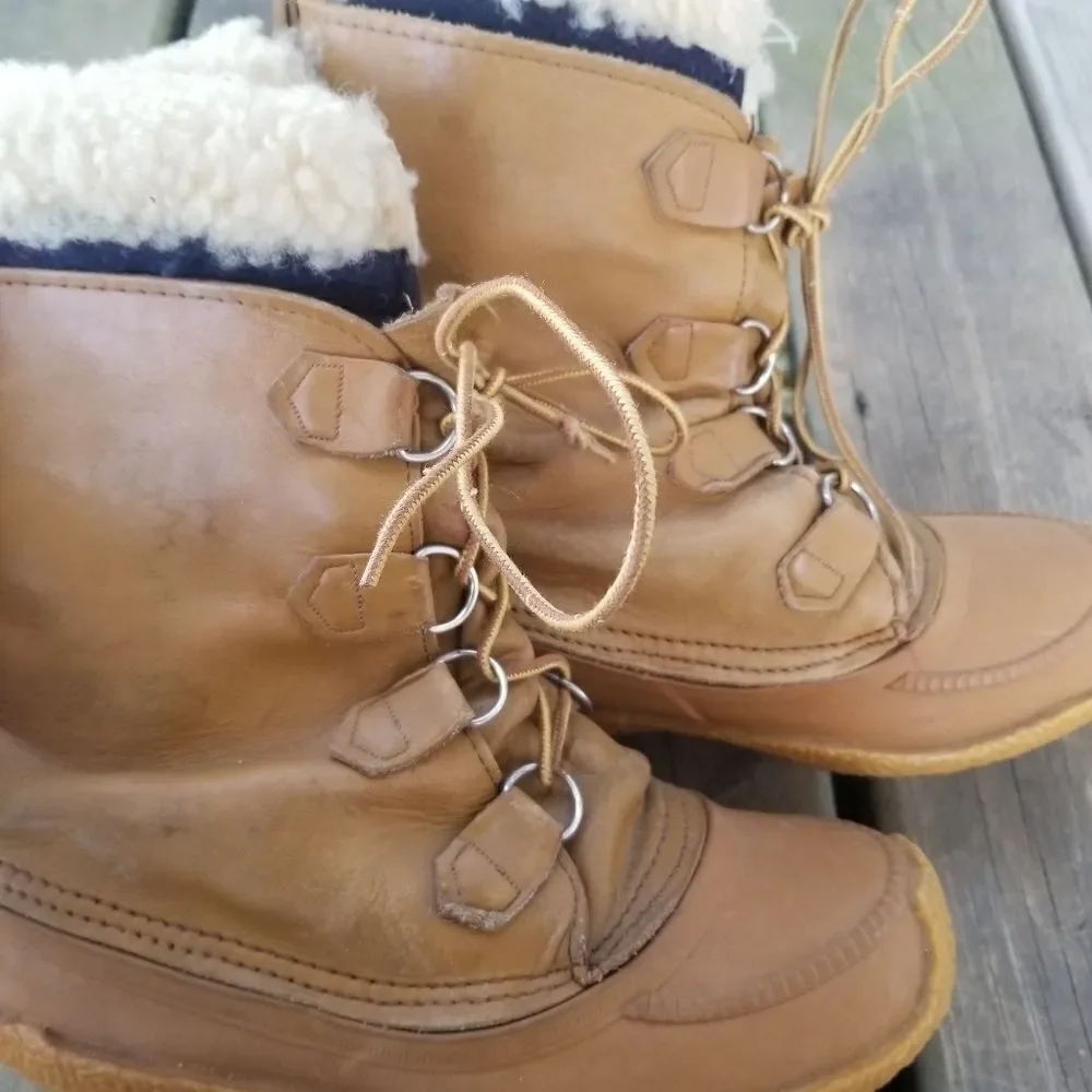 Vintage Sorel Kaufman Chugalug Winter Snow Boots‎ Buff Woman's 6